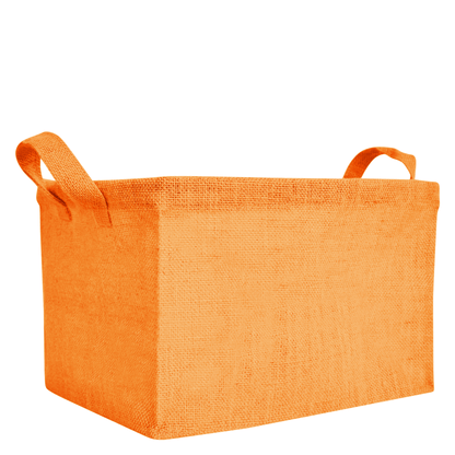 Coloured Collapsible Jute Baskets – Laundry Basket  Storage with Handles for Living Room, Bedroom – Small Clothes & Toys (Set of 4)