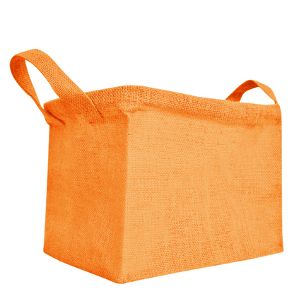 Coloured Jute Organizer Baskets – Storage Basket with Handles for Living Room, Bedroom – Rectangular Bins for Toys, Books & Small Items (Packs of 4)