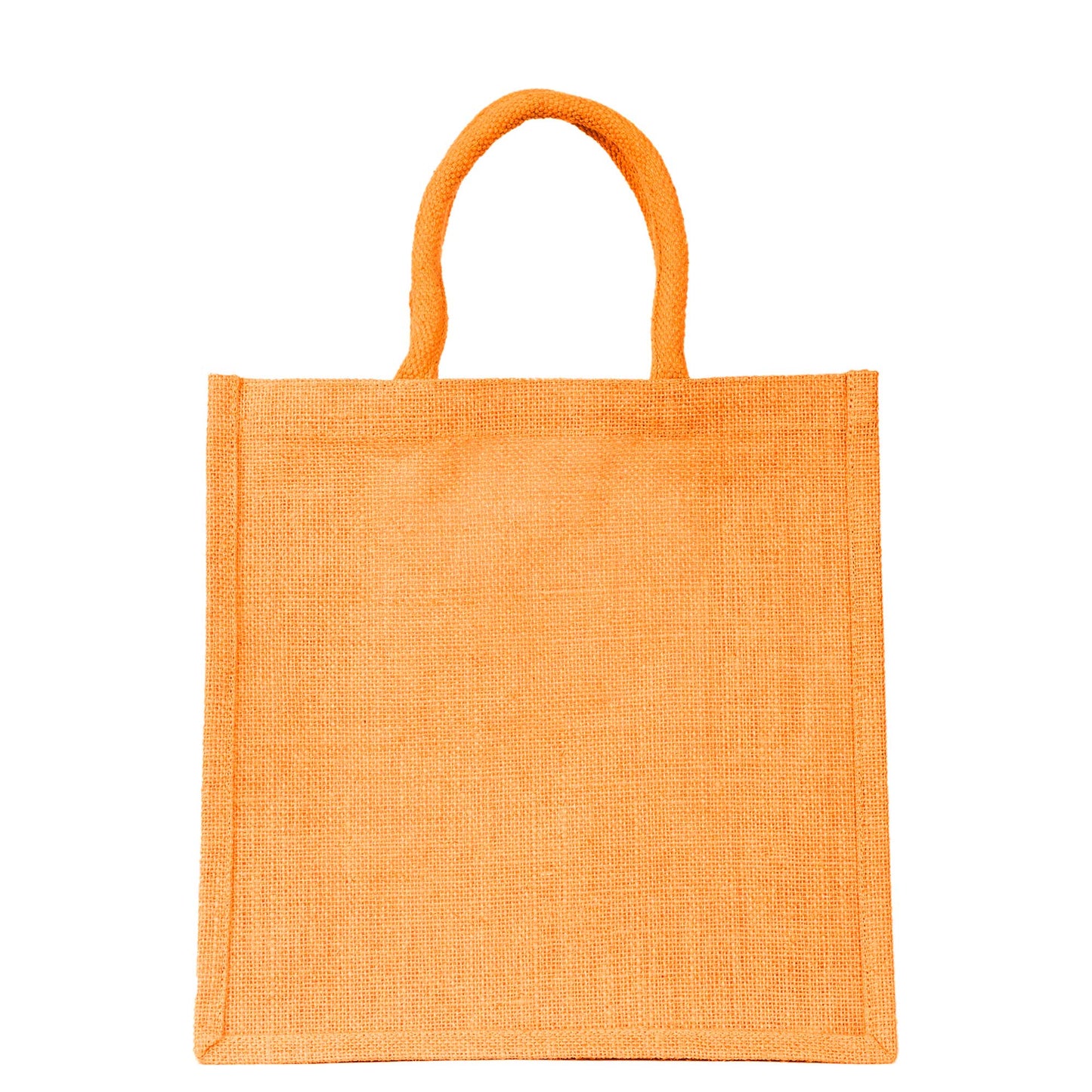 Jute Shopping Bags – Red, Pink, Green & Orange – Reusable Burlap Totes for Gifts, Promotions & More (Packs of 4)
