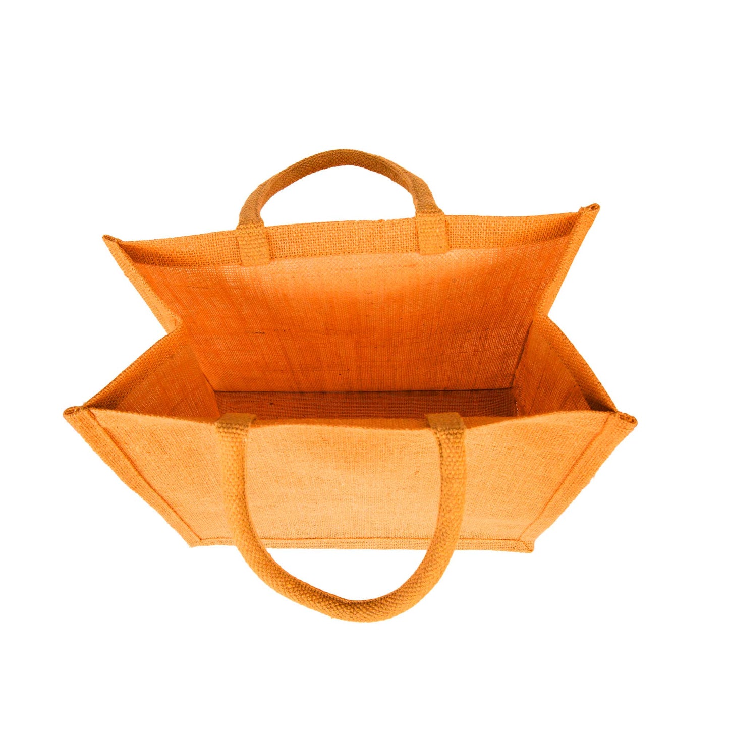 Jute Shopping Bags – Red, Pink, Green & Orange – Reusable Burlap Totes for Gifts, Promotions & More (Packs of 4)