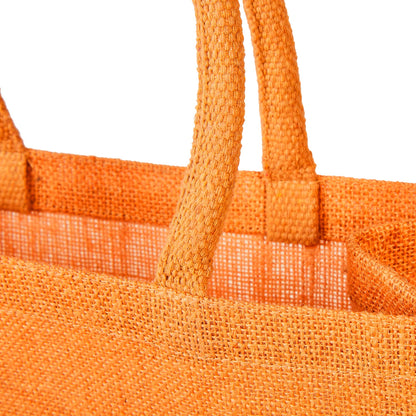 Burlap Jute Tote Shoulder Bags – Ideal for Travel, Weddings, Shopping & Promotional (Packs of 4)