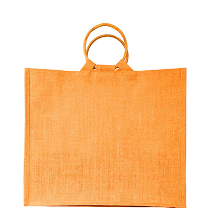 Jute Tote Bags for Wholesale – Reusable Burlap Bags with Cane Handles for Shopping & Beach (Set of 4)