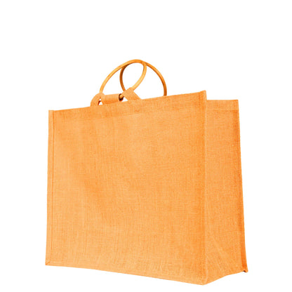 Jute Tote Bags for Wholesale – Reusable Burlap Bags with Cane Handles for Shopping & Beach (Set of 4)