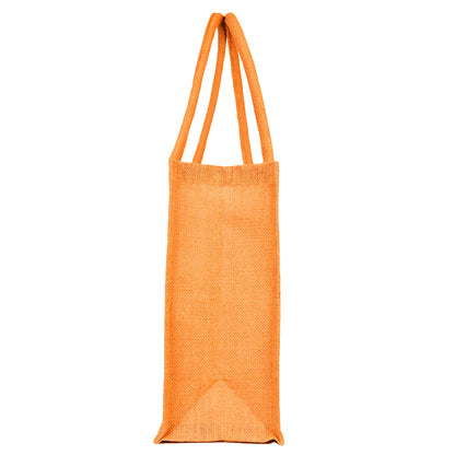 Burlap Jute Tote Bags – Vibrant Red, Pink, Green & Orange, Available for Wholesale, Travel & Weddings (Set of 4)