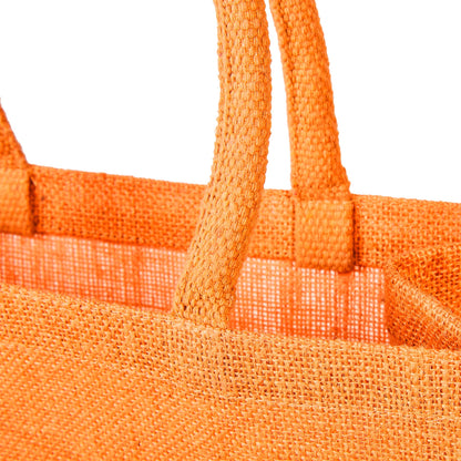 Burlap Jute Tote Bags – Vibrant Red, Pink, Green & Orange, Available for Wholesale, Travel & Weddings (Set of 4)