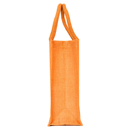 Jute Burlap Wholesale Shopping Bags in Red, Pink, Green & Orange – Perfect for Thanksgiving, Weddings, Travel & more (Set of 4)