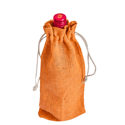 Coloured Jute Wine Bottle Gift Bags – Burlap Pouches with Drawstring, – Eco-Friendly Covers for Events, Parties, Christmas & Gifting (Set of 7)