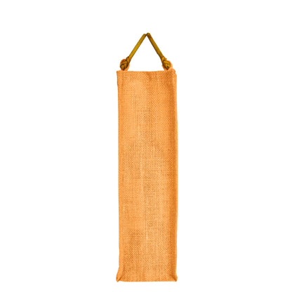Coloured Reusable Jute Wine Bags with Cane Handles – New Year, Christmas, Gifting, Holidays & Party Favors (Packs of 7)