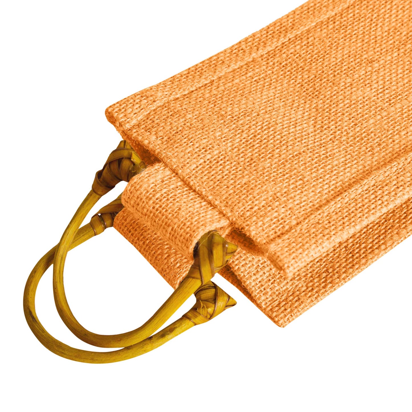 Coloured Reusable Jute Wine Bags with Cane Handles – New Year, Christmas, Gifting, Holidays & Party Favors (Packs of 7)