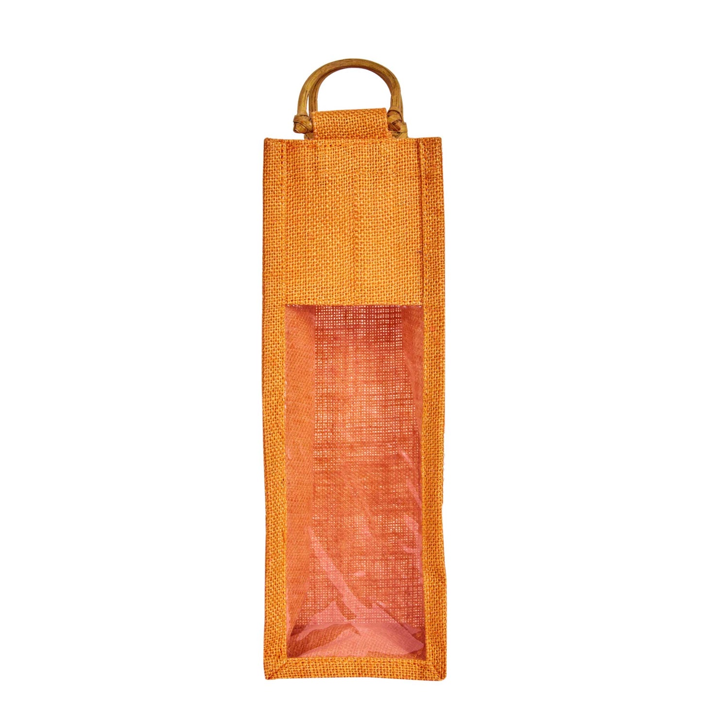 Wholesale Coloured Jute Wine Gift Bags with PVC Window – Reusable Single Bottle Carriers for Parties & Celebrations (Pack of 7)