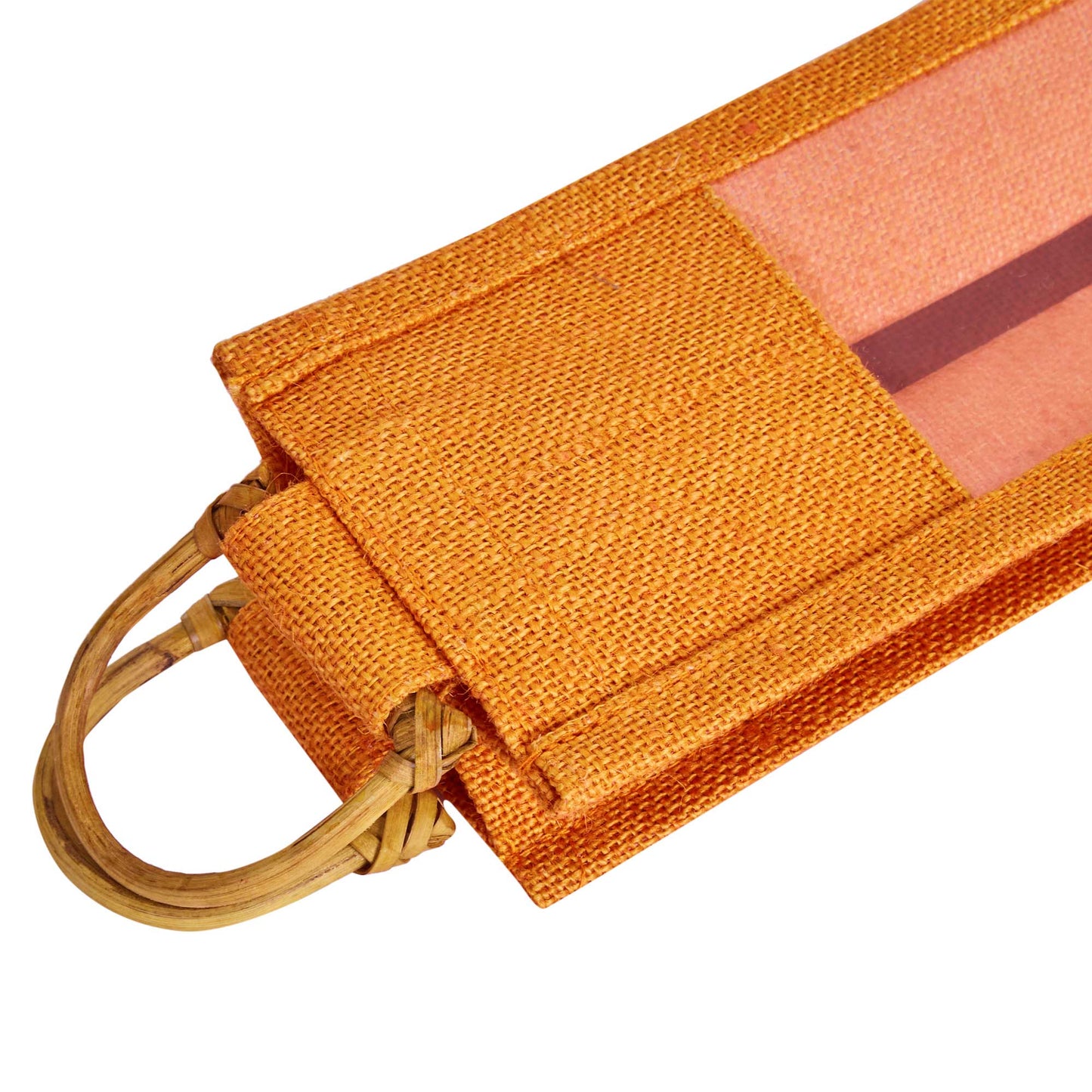 Wholesale Coloured Jute Wine Gift Bags with PVC Window – Reusable Single Bottle Carriers for Parties & Celebrations (Pack of 7)