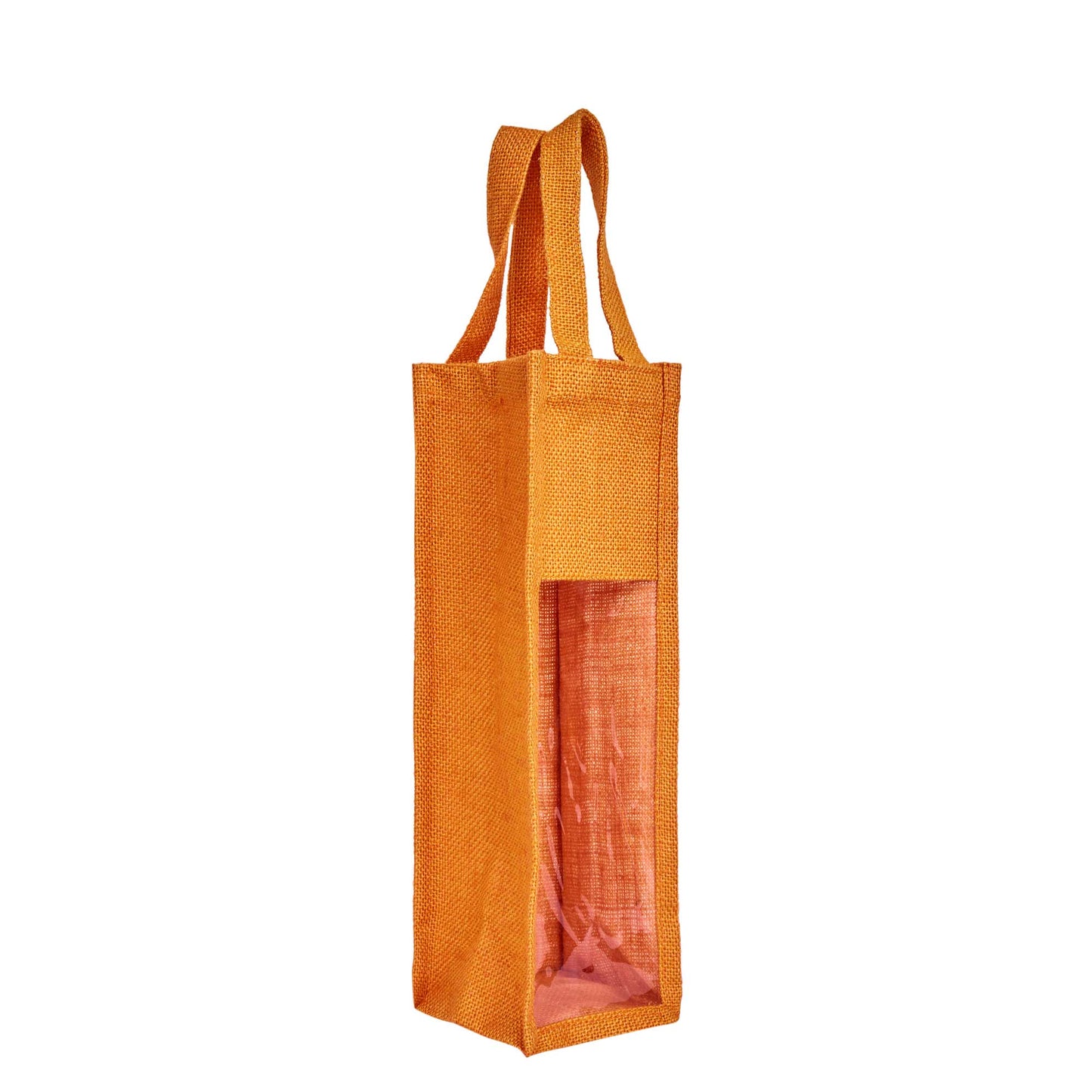 Reusable Jute Wine Gift Bags for Weddings, Parties, and Celebrations - Deep Red, Pink, Green & Orange Shades (Packs  of 6)