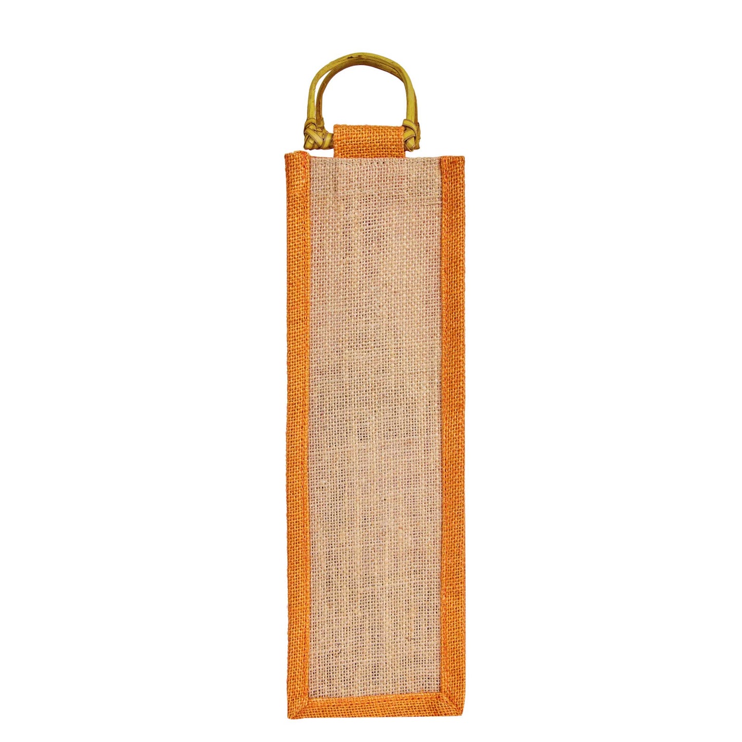 Jute Wine Gift Bags with Cane Handles –Coloured Single-Bottle Bag–  New Year, Weddings, Birthdays, Parties, Christmas & Special Occasion (Packs of 6)
