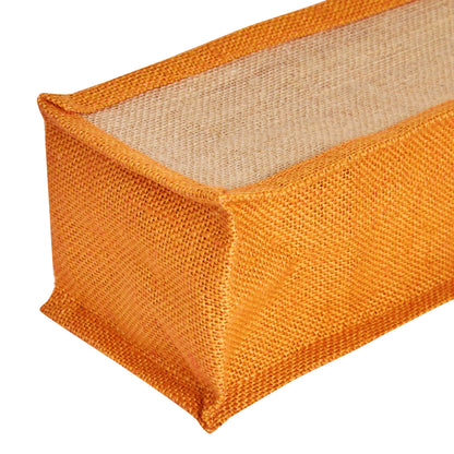 Jute Wine Gift Bags with Cane Handles –Coloured Single-Bottle Bag–  New Year, Weddings, Birthdays, Parties, Christmas & Special Occasion (Packs of 6)