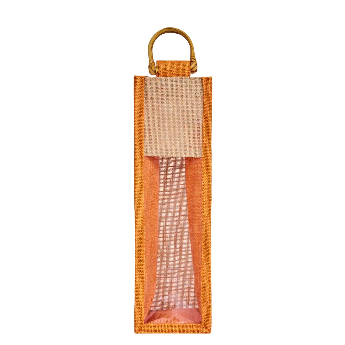 Jute Wine Gift Bags with PVC Window – Reusable Single-Bottle Carriers,  Ideal for Gifting, Weddings & Parties (Packs of 6)