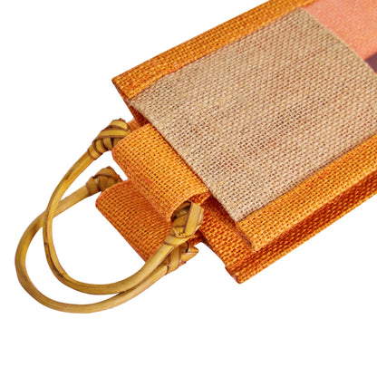 Jute Wine Gift Bags with PVC Window – Reusable Single-Bottle Carriers,  Ideal for Gifting, Weddings & Parties (Packs of 6)