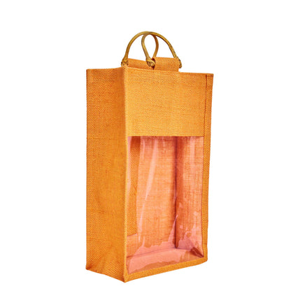 Jute Wine Gift Bags – Reusable 2-Bottle Colored Tote Bags – Weddings, Birthdays, Christmas, &  Special Occasions (Packs of 6)