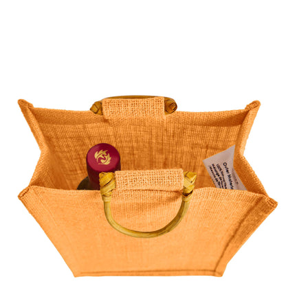 Coloured Jute Wine Burlap Gift Bags – Reusable 2-Bottle Totes, Gifting, Weddings, Parties & Holidays (Packs of 6)