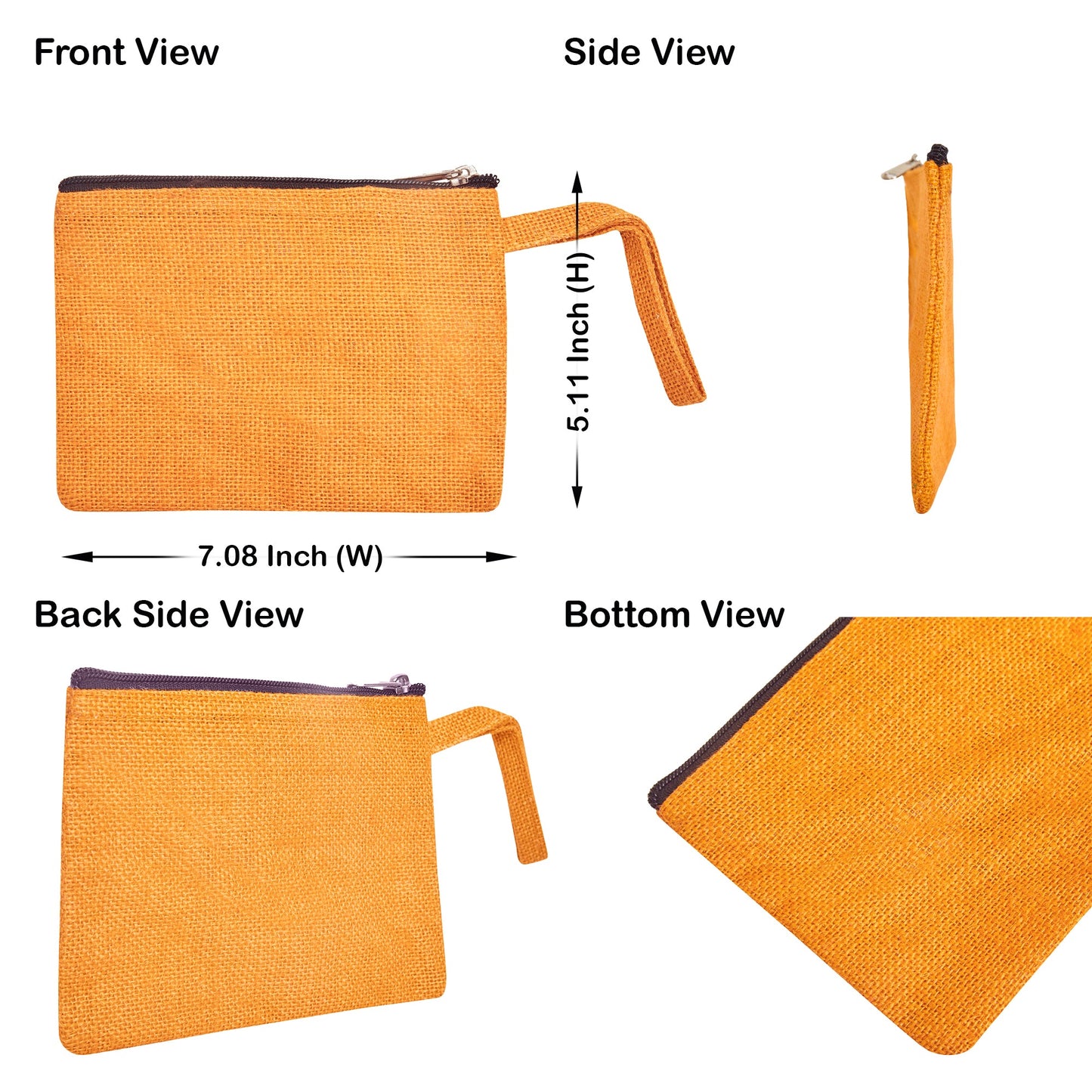 Eco Friendly Multipurpose  Jute Makeup Bags Set of 6 for Women Wholesale Supply