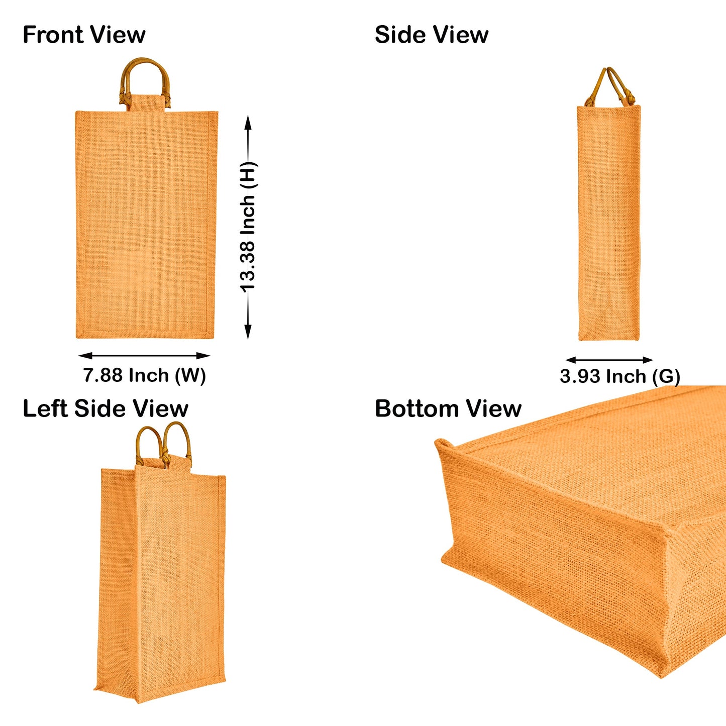 Coloured Jute Wine Burlap Gift Bags – Reusable 2-Bottle Totes, Gifting, Weddings, Parties & Holidays (Packs of 6)