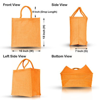 Jute Shopping Bags – Colourful Reusable Burlap Totes for Gifting, Promotions & Daily Use (Packs of 4)