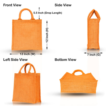 Reusable Jute Bags – Coloured Shopping, Weddings, Beach, DIY, Promotional, Gifting Bag (Set of 4)