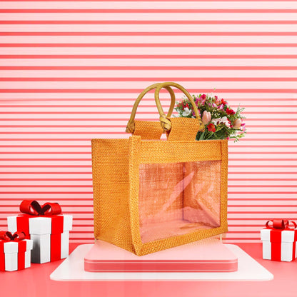 Eco-Friendly & Reusable Jute Gift Bags – Burlap Pouches for Bridesmaids, Wedding Gifts, DIY Favors (7 Pcs )