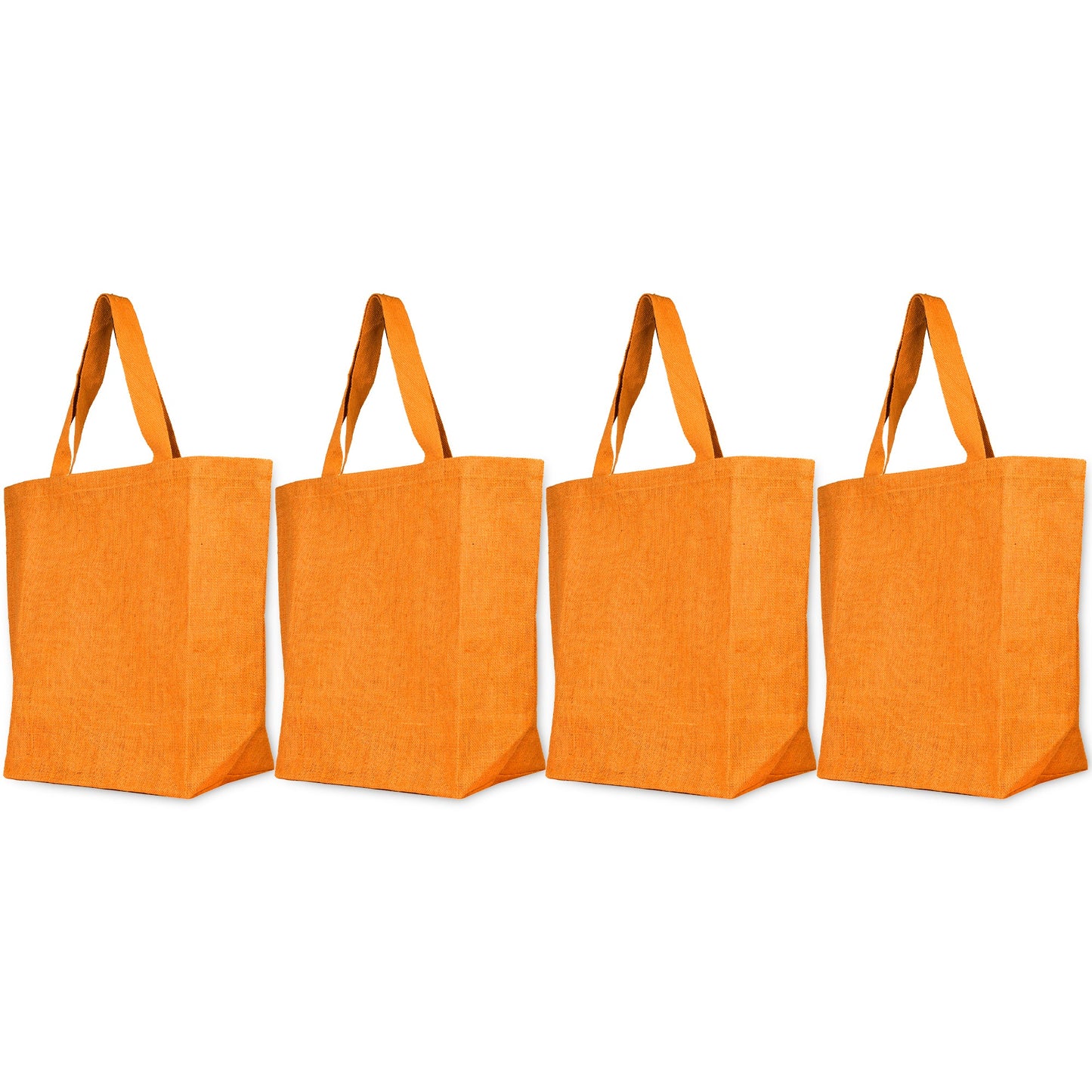 Wholesale Jute Tote Shoulder Bags – Shopping, Weddings, Promotional, Travel & DIY Gift Bags (Packs of 4)