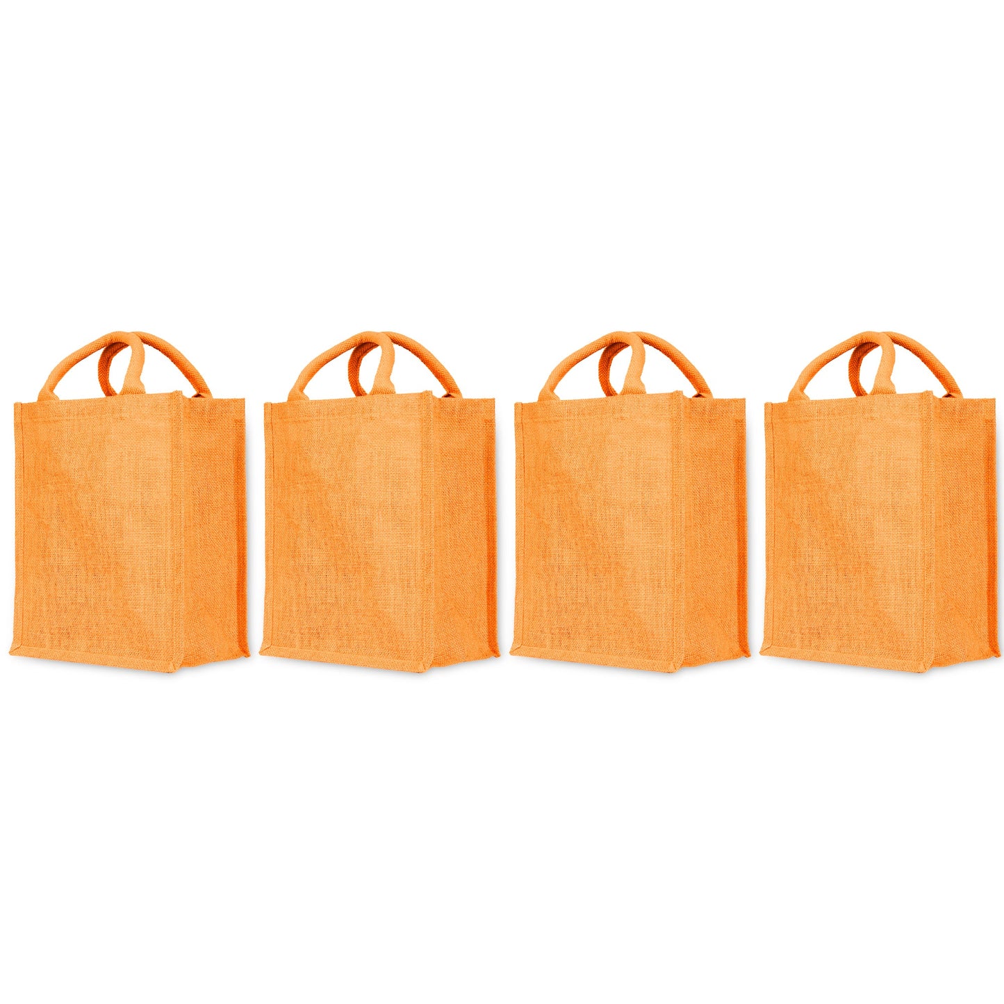 Colorful Wholesale Jute Tote Bags – Perfect for Shopping, Weddings, Valentine’s, Mother’s Day & more (Packs of 4)