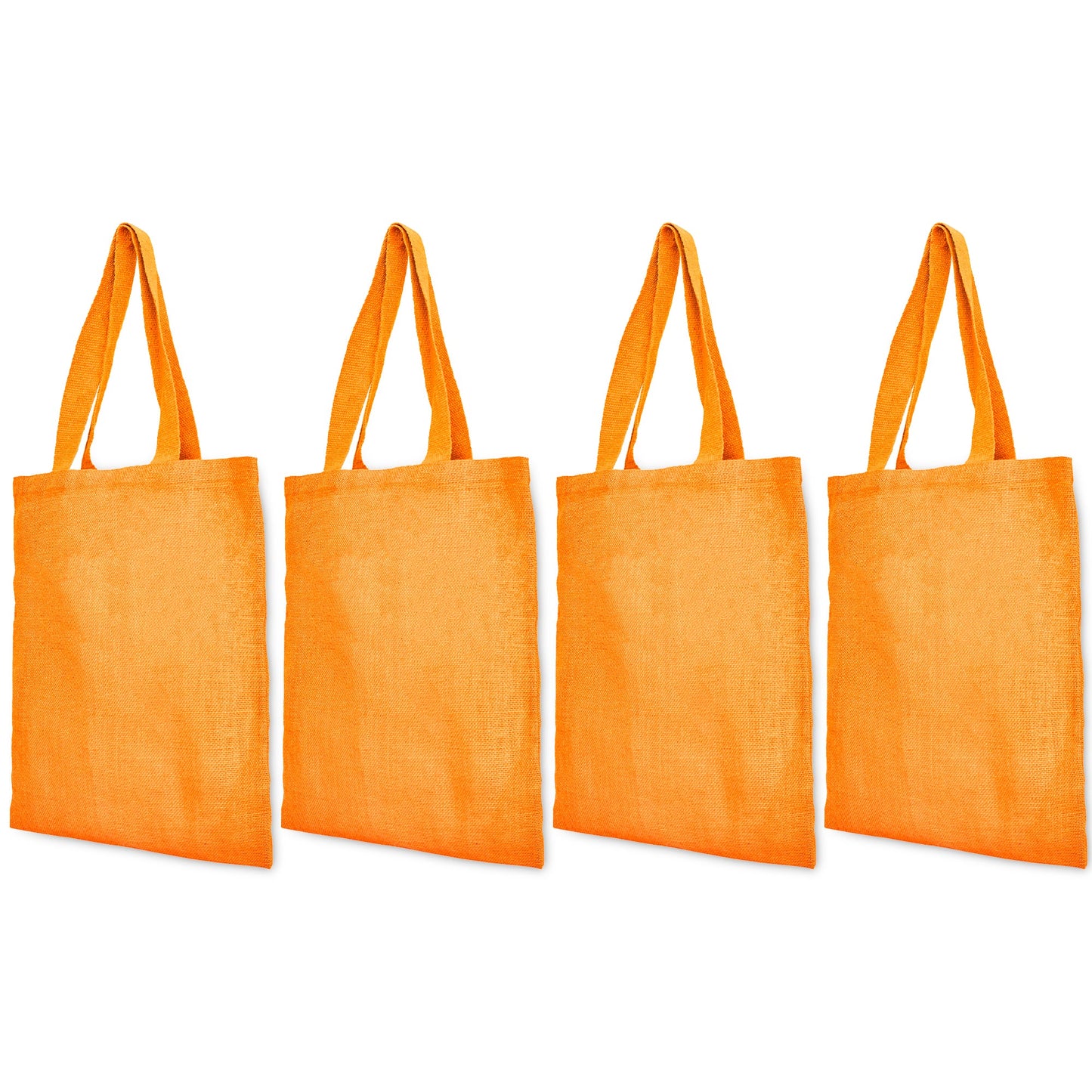 Jute Burlap Bags – Red, Pink, Green & Orange – Reusable for Gifts, Beach, Weddings & Shopping (Set of 4)