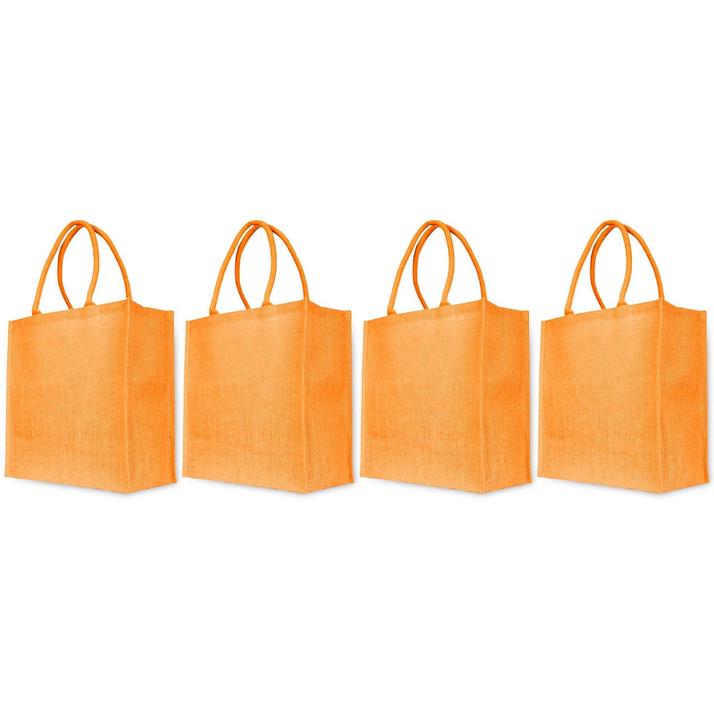 Jute Shopping Bags for Wholesale – Coloured Burlap Totes for Gifting, Promotions & Daily Use (Set of 4)