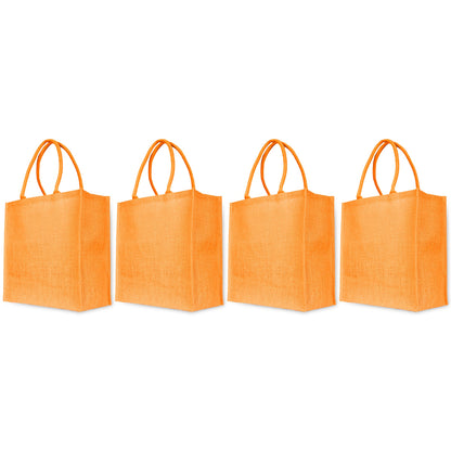 Jute Shopping Bags for Wholesale – Coloured Burlap Totes for Gifting, Promotions & Daily Use (Set of 4)