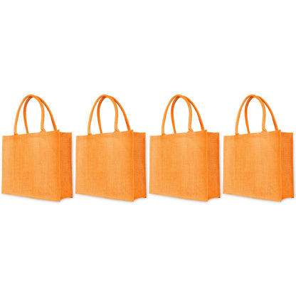 Colourful Jute Tote Bags for Wholesale –  For Promotions, Holidays, Weddings, Travel & Daily Use (Set of 4)