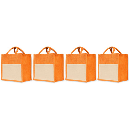 Wholesale Jute Tote Bags – Shopping, Travel, Weddings, Beach, Christmas, New Year & More (Set of 4)