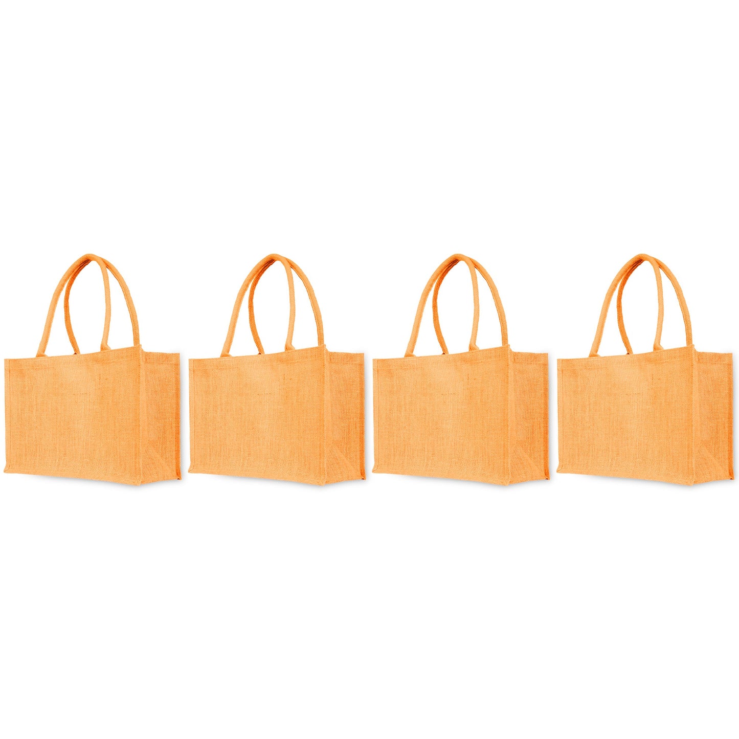 Colorful Jute Market Tote Bags for Weddings, Travel & Holidays, Available for Wholesale (Set of 4)
