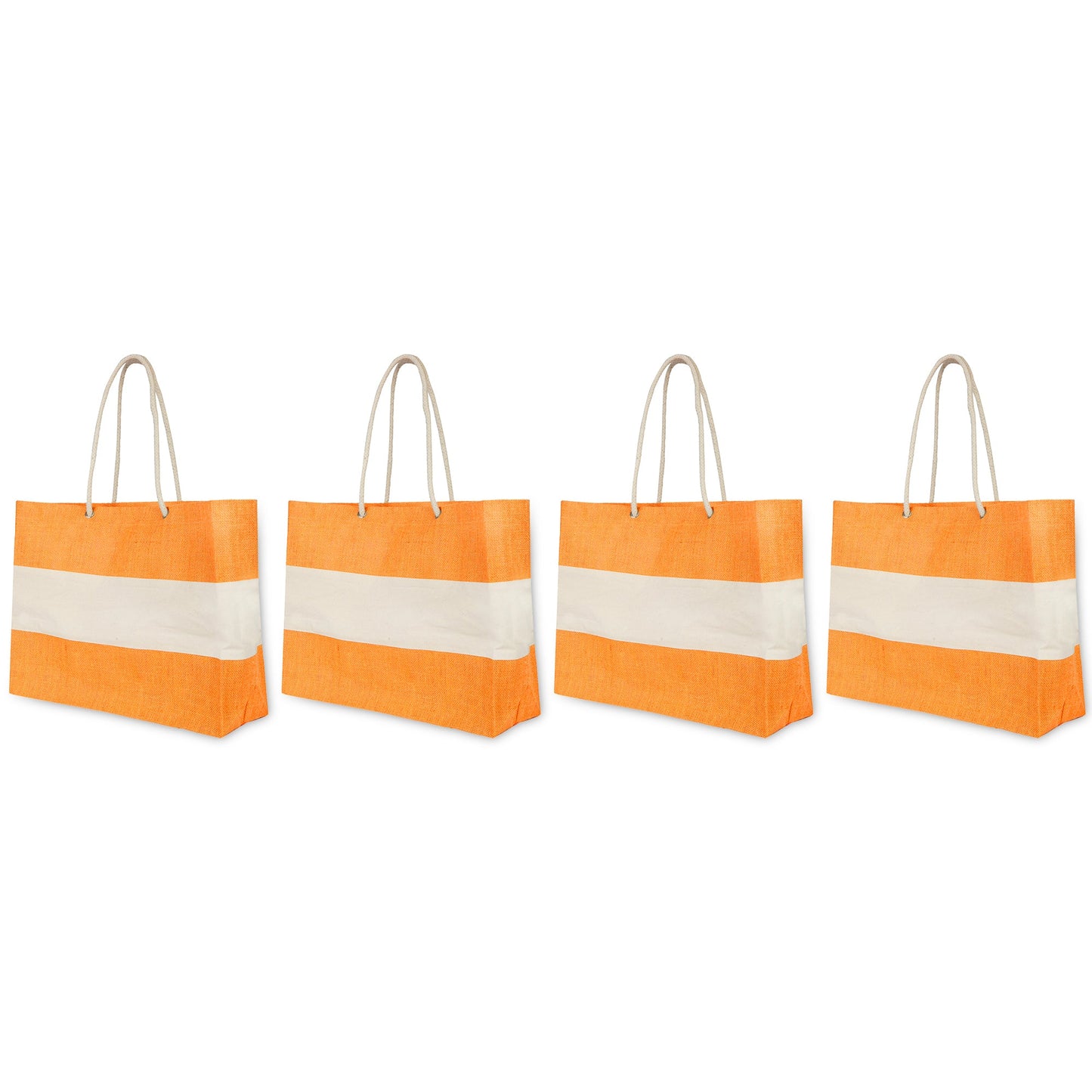 Wholesale Sustainable Coloured Jute Bags with Rope Handles – Reusable for Shopping, Promotional & Gifting (packs of 4)