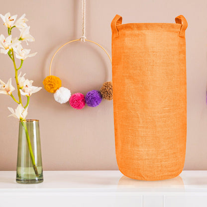 Coloured Jute Storage Baskets – Durable Foldable Hampers for Clothes, Toys & Home Organization | Eco-Friendly Burlap Bins (Packs of 4)