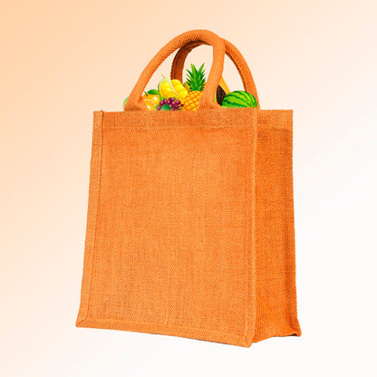 Eco-Friendly Jute Bags – Reusable Burlap Totes for Beach, Grocery, Gifts, Party Favors & Daily Use (Packs of 4)