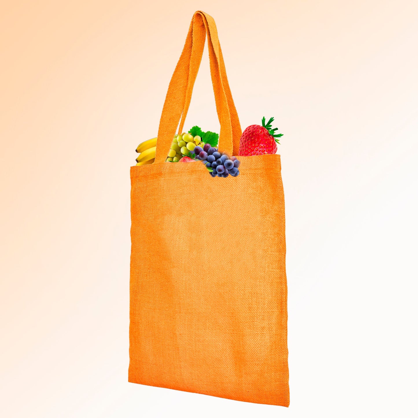 Jute Burlap Bags – Red, Pink, Green & Orange – Reusable for Gifts, Beach, Weddings & Shopping (Set of 4)