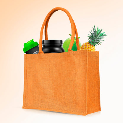 Bright Jute Tote Bags for Wholesale – Daily Use, Shopping, Travel, Holidays & Special Events (Set of 4)