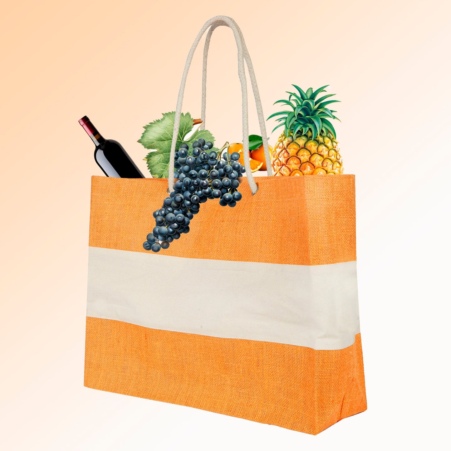 Wholesale Sustainable Coloured Jute Bags with Rope Handles – Reusable for Shopping, Promotional & Gifting (packs of 4)