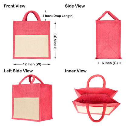 Jute Shopping Bags – Eco-Friendly Wholesale Bags for Travel, Weddings, Christmas, Thanksgiving & more (Set of 4)