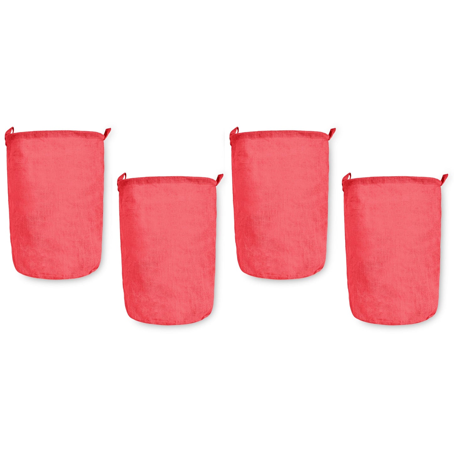 Jute Burlap Coloured Storage Basket – Small Clothes Ladundry, Socks, Books & Many more (Set of 4)