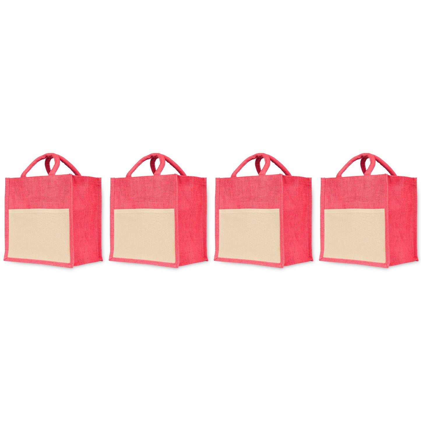 Jute Shopping Bags – Eco-Friendly Wholesale Bags for Travel, Weddings, Christmas, Thanksgiving & more (Set of 4)