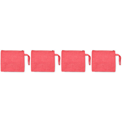 Wholesale Reusable Burlap Tote Bags – Jute Gift, Grocery, Beach & Wedding Party Bags (Set of 4)