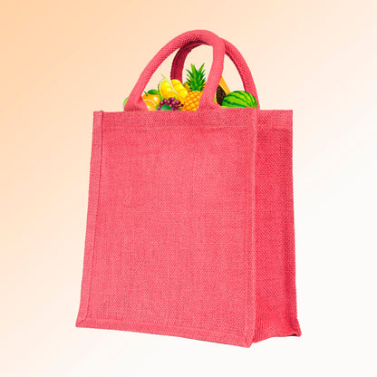 Eco-Friendly Jute Bags – Reusable Burlap Totes for Beach, Grocery, Gifts, Party Favors & Daily Use (Packs of 4)