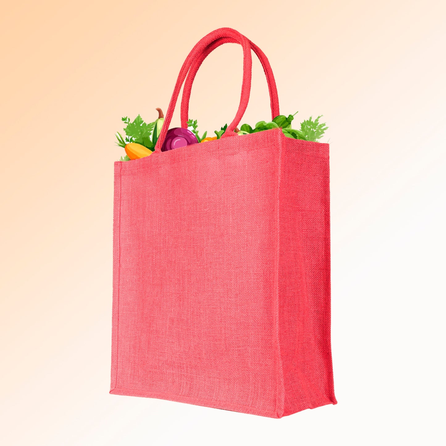 Jute Shopping Bags – Colourful Reusable Burlap Totes for Gifting, Promotions & Daily Use (Packs of 4)