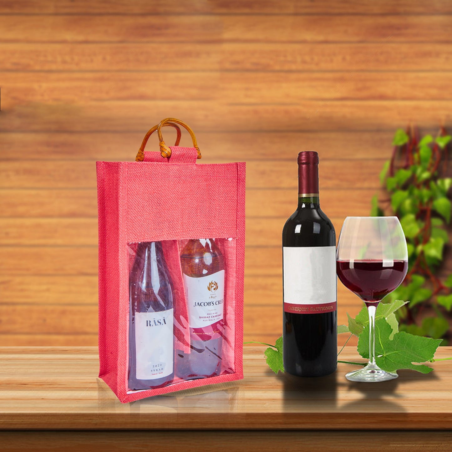 Jute Wine Gift Bags – Reusable 2-Bottle Colored Tote Bags – Weddings, Birthdays, Christmas, &  Special Occasions (Packs of 6)