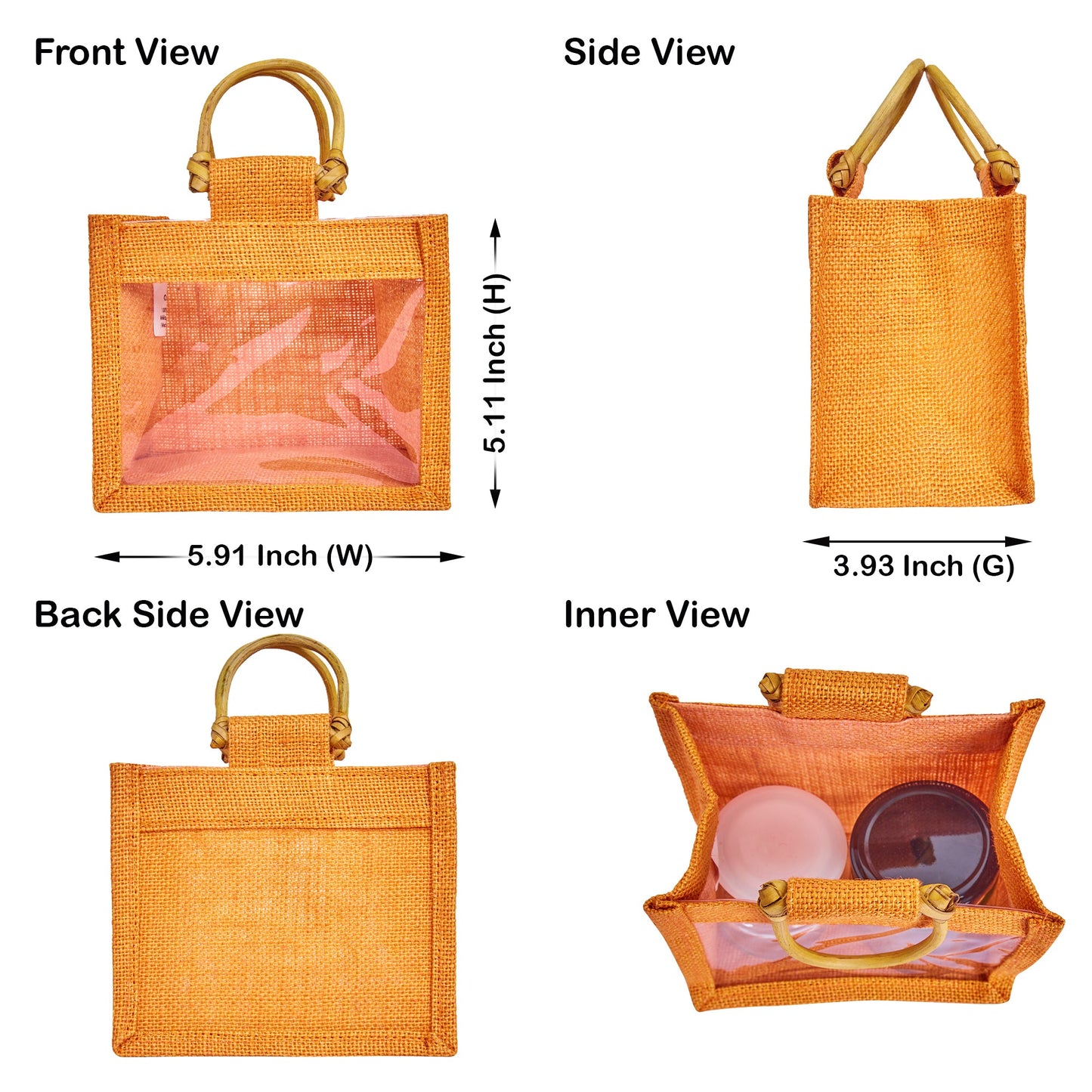 Eco-Friendly & Reusable Jute Gift Bags – Burlap Pouches for Bridesmaids, Wedding Gifts, DIY Favors (7 Pcs )