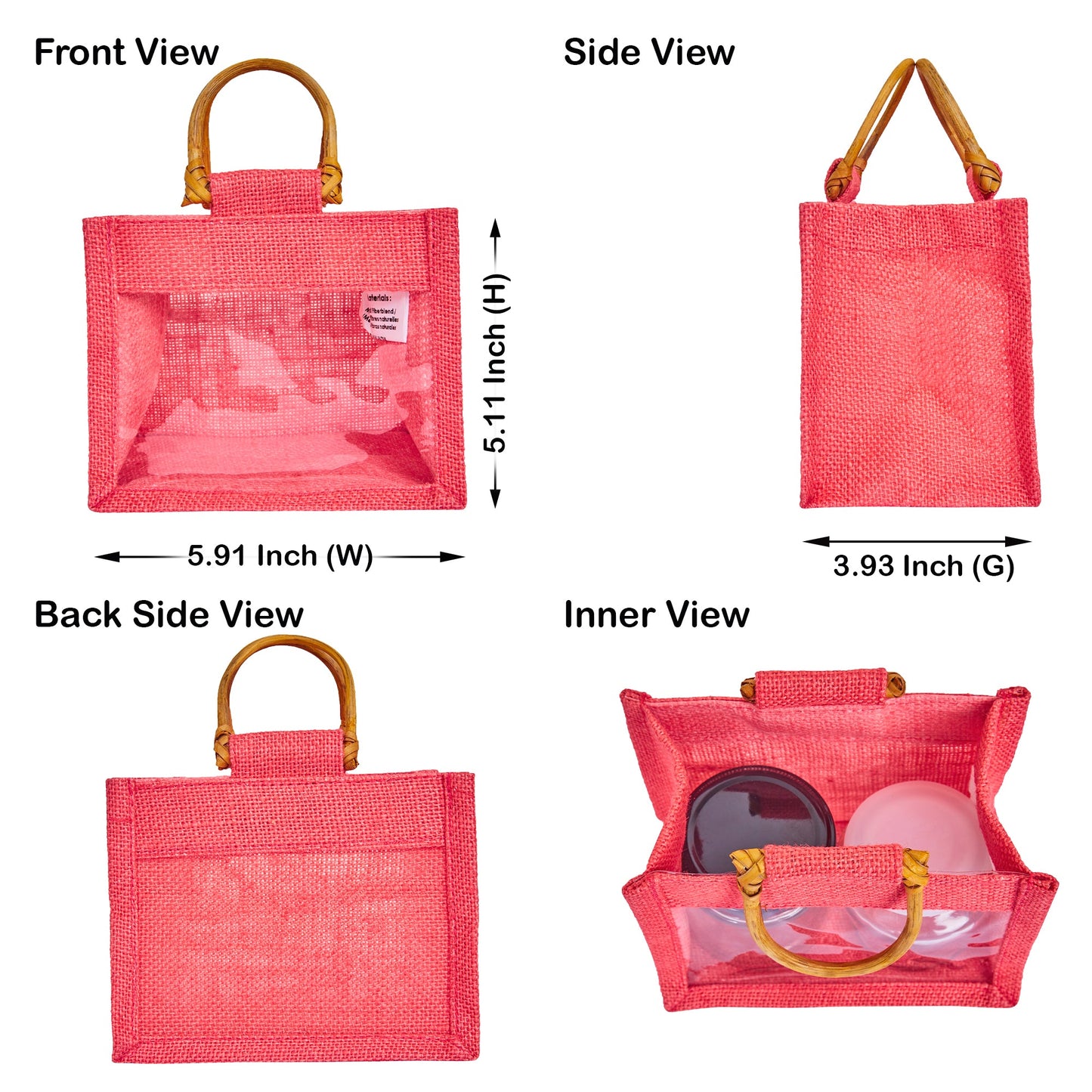 Eco-Friendly & Reusable Jute Gift Bags – Burlap Pouches for Bridesmaids, Wedding Gifts, DIY Favors (7 Pcs )